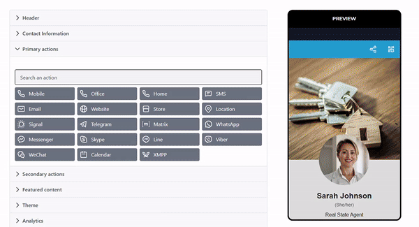 Fast and easy profile editor